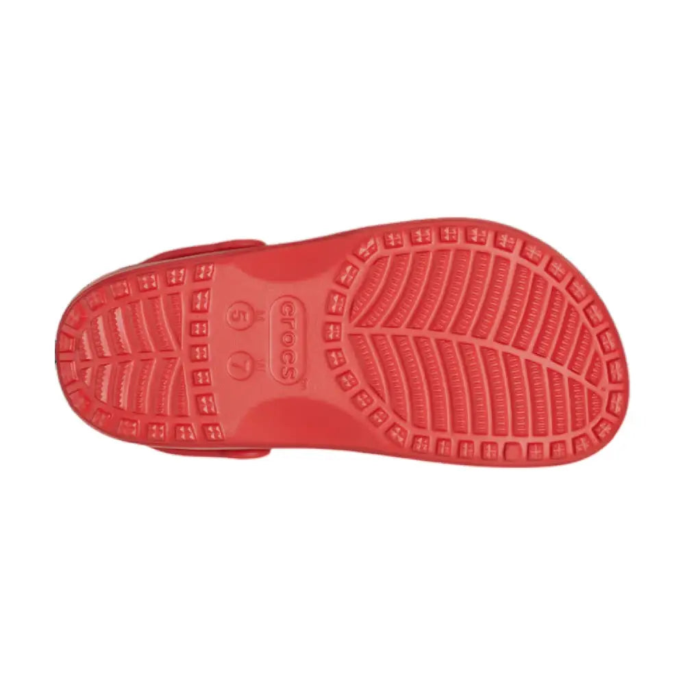 CROCS Classic Floral Cut Out Clog Slipper Red 210927-6ZR