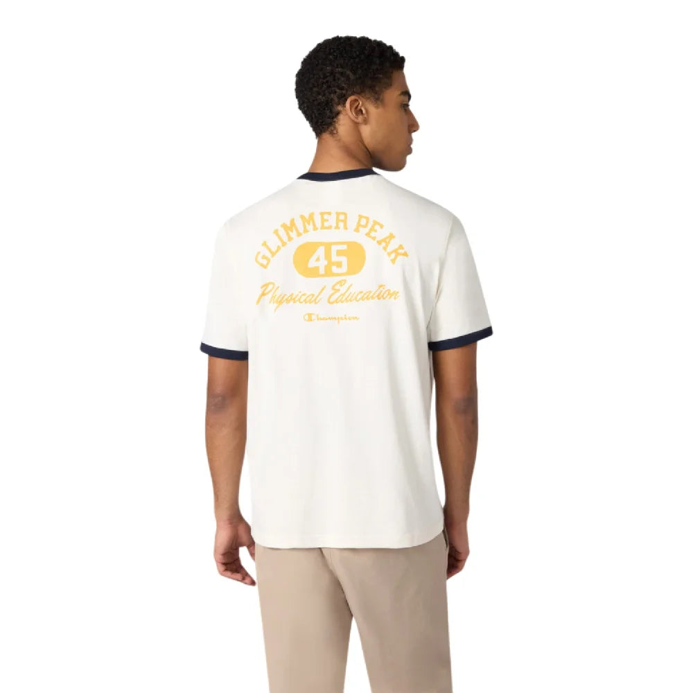 CHAMPION Ringer T-Shirt Cream Black 222054-YS160