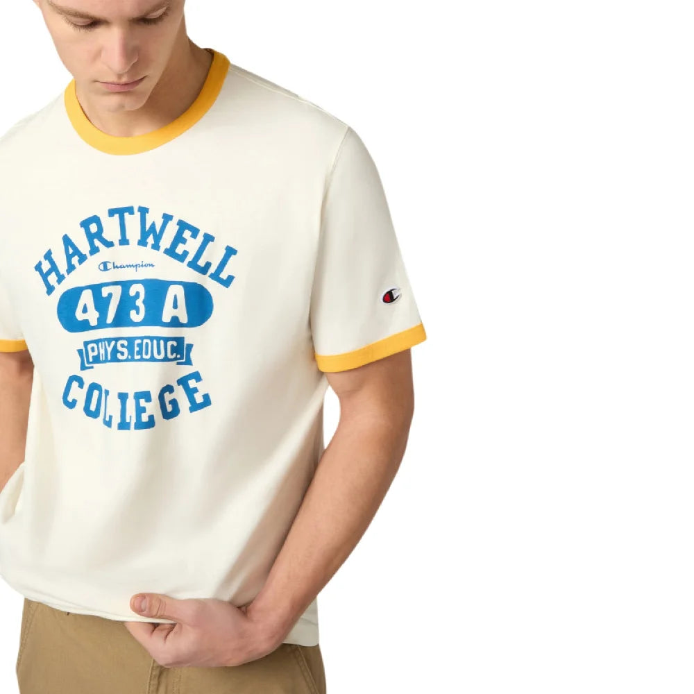 CHAMPION Ringer T-Shirt Cream Yellow 222054-YS171