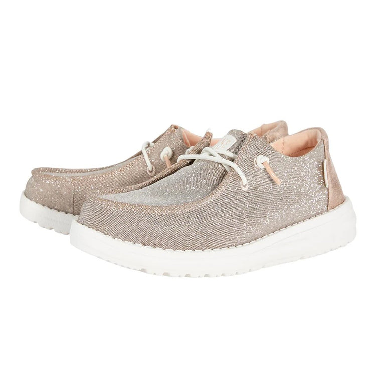 HEY DUDE Wendy Toddler Metallic Sparkle Rose Gold 41107-7D9