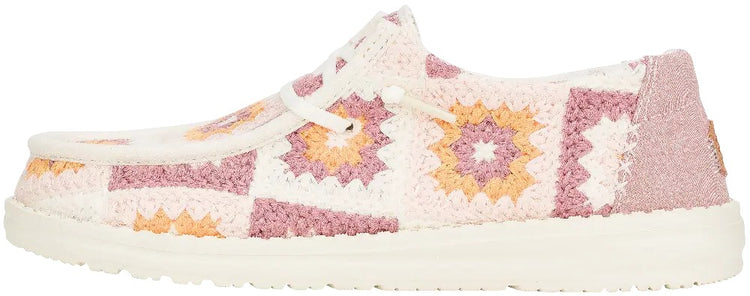 HEY DUDE Wendy Cottage Crochet Petal Pink 43109-78W