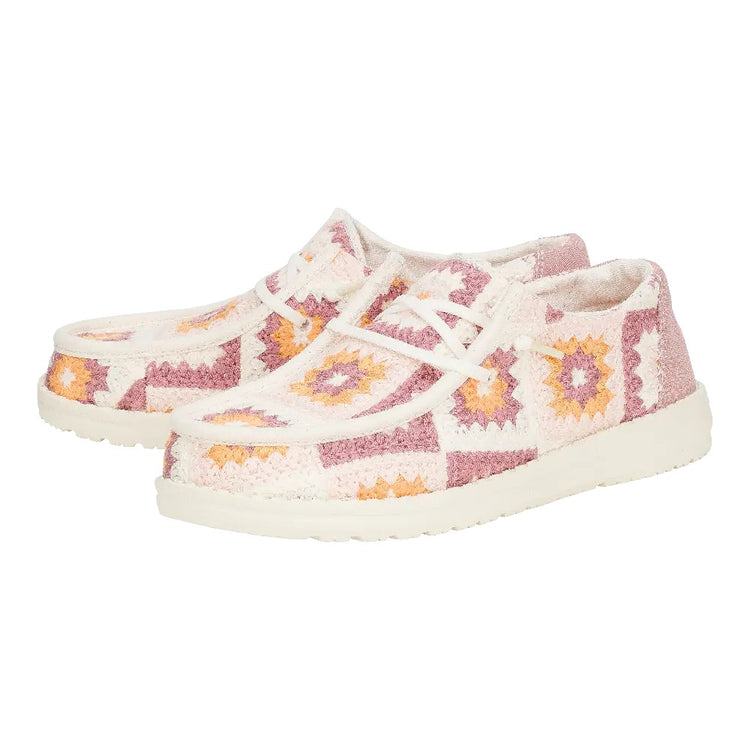 HEY DUDE Wendy Cottage Crochet Petal Pink 43109-78W