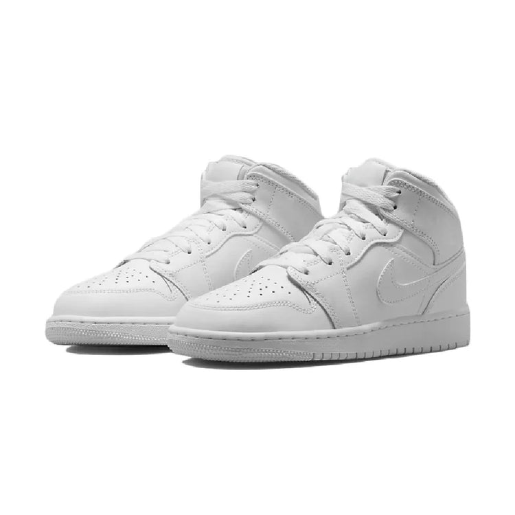 JORDAN Air Jordan 1 Mid Triple White BG 554725-136