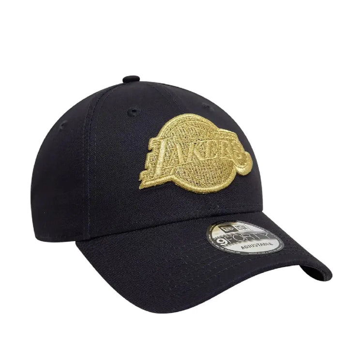 NEW ERA NBA LA Lakers Metallic Navy 9FORTY Adjustable Cap 60595197