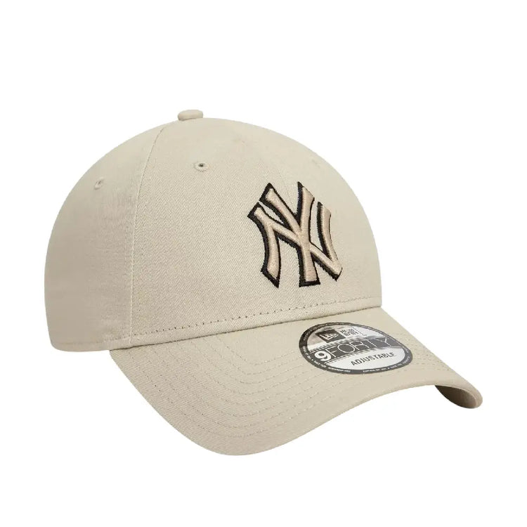 NEW ERA New York Yankees Team Outline Cream 9FORTY Adjustable Cap 60595199