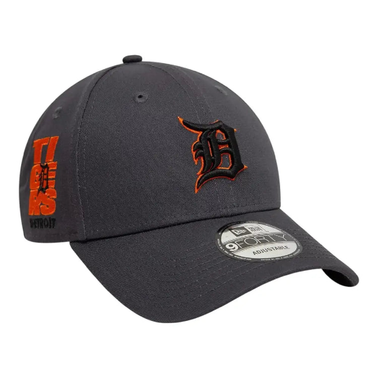 NEW ERA 9Forty Detroit Tigers Side Patch Cap Grey 60595219