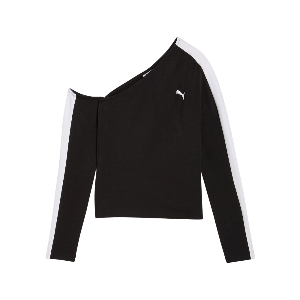 PUMA T7 Asymmetric Longsleeve T-Shirt Black 634623-01