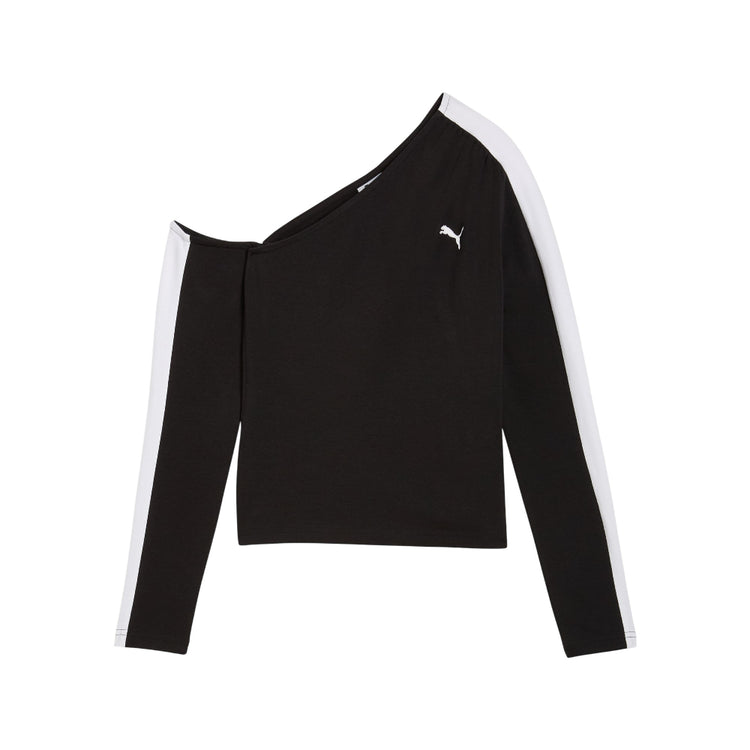 PUMA T7 Asymmetric Longsleeve T-Shirt Black 634623-01