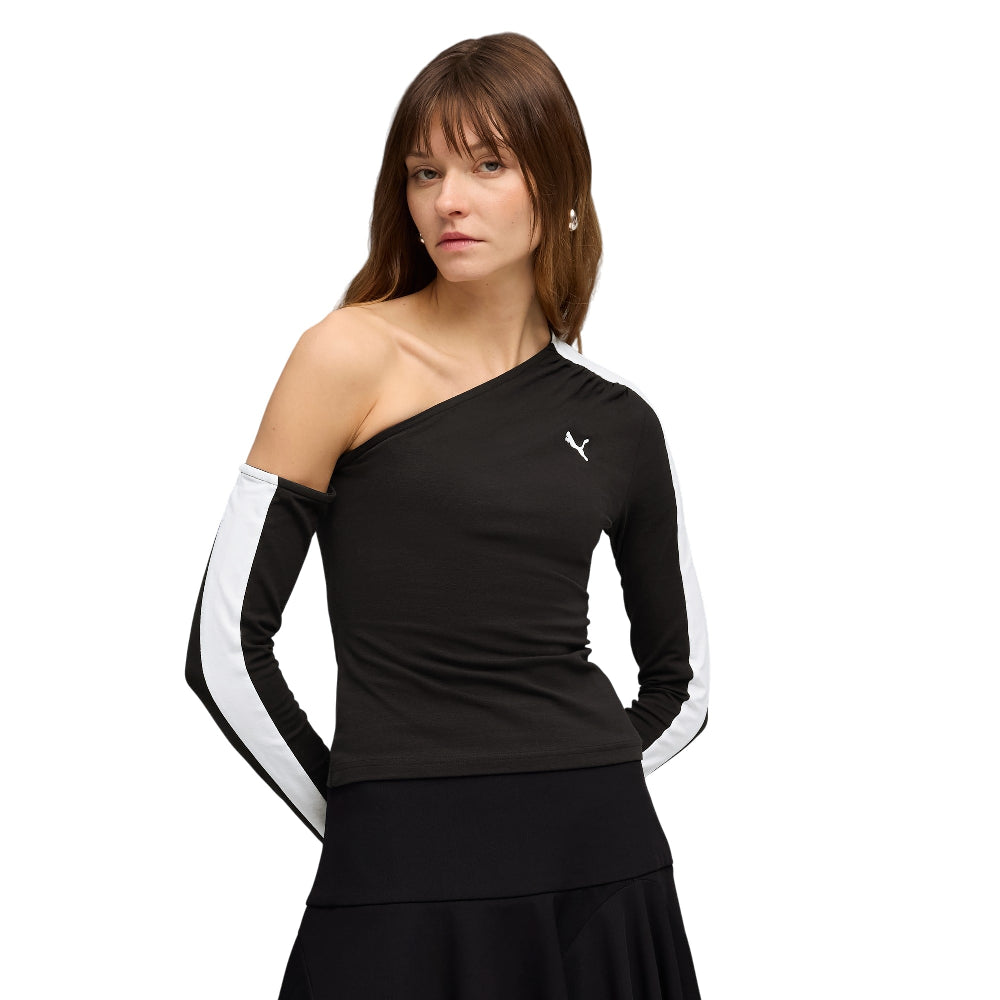 PUMA T7 Asymmetric Longsleeve T-Shirt Black 634623-01