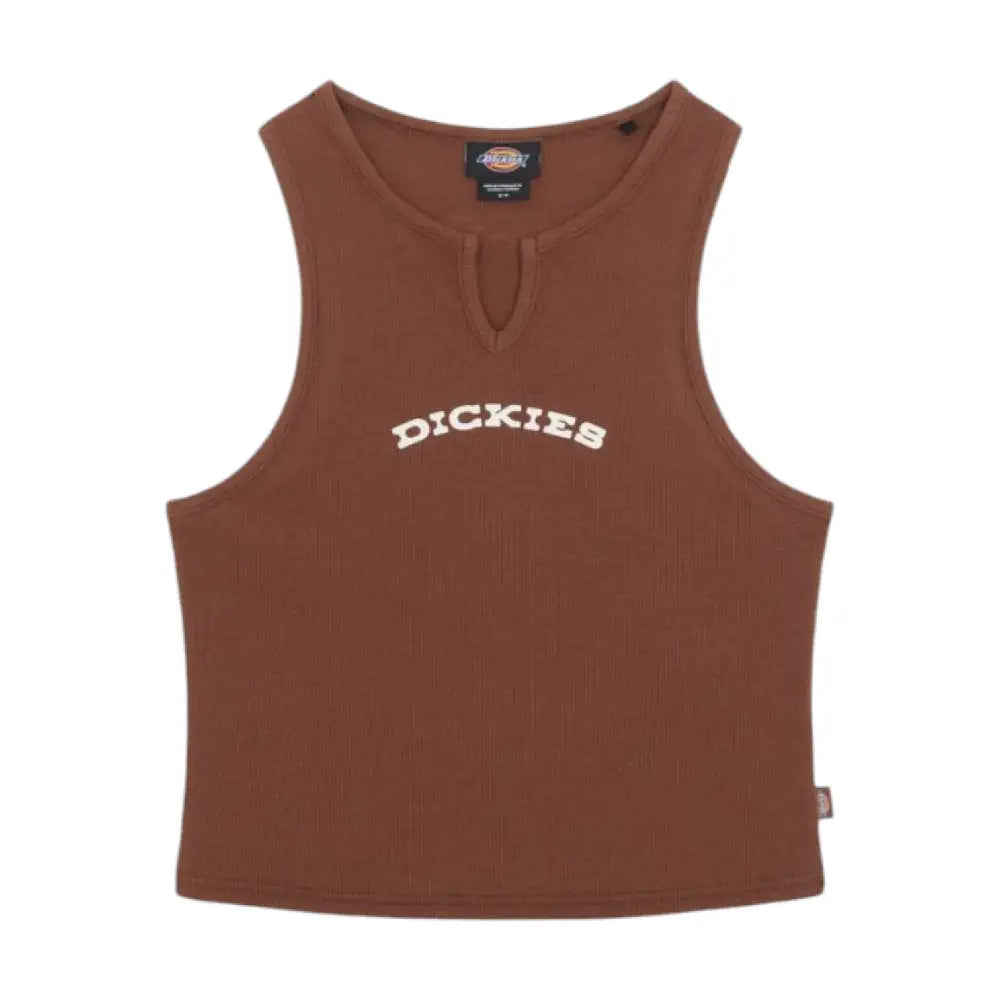 DICKIES V Neck Top Brown DK0A8677K471