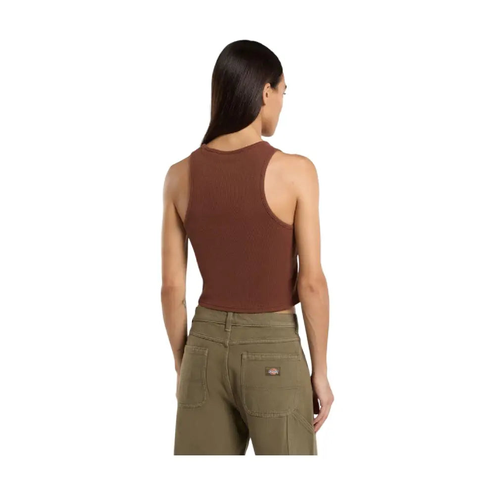 DICKIES V Neck Top Brown DK0A8677K471