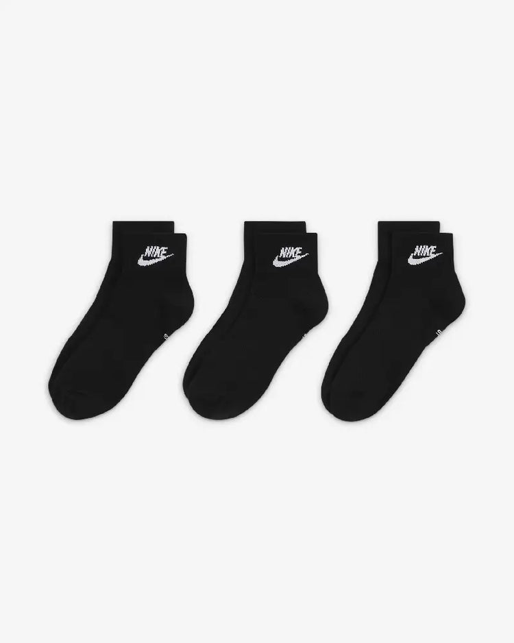 NIKE Nike Everyday Essential Ankle Socks (3 Pairs) Black/White DX5074-010