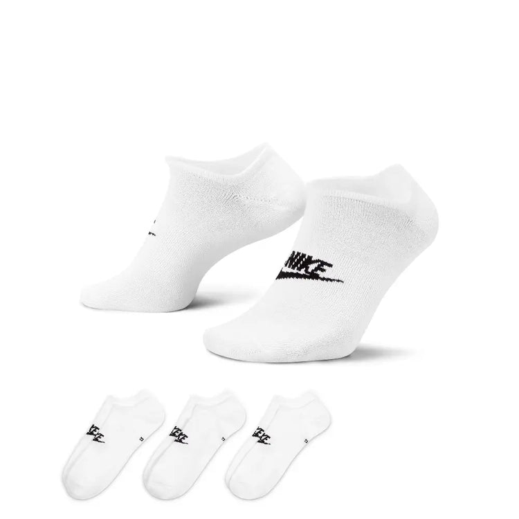 NIKE Nike Sportswear Everyday Essential No-Show Socks (3 Pairs) Blanc DX5075-100