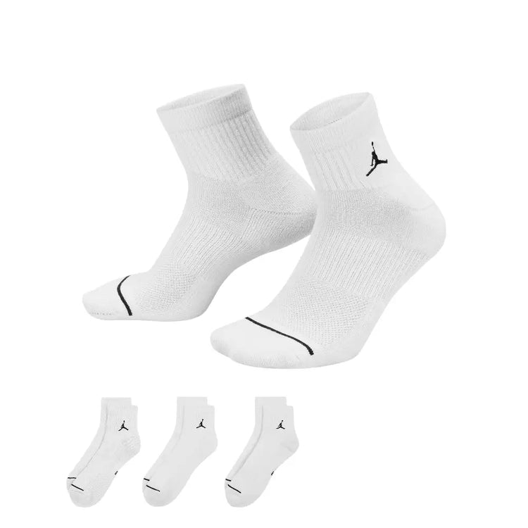 JORDAN Everyday Cush Poly Anckle Socks Blanc (3 Pairs) DX9655-100