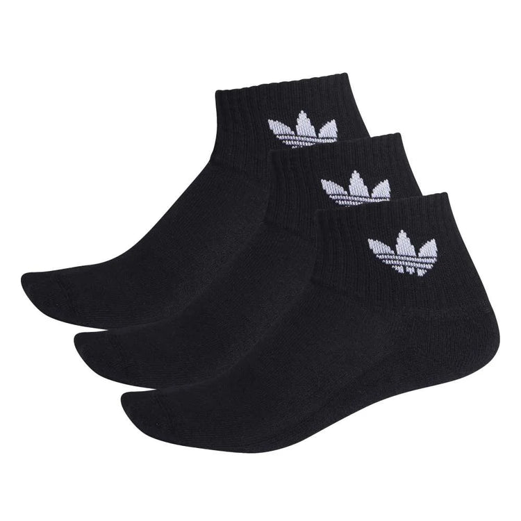 ADIDAS Mid Crew Socks 3 Pairs Black FM0643