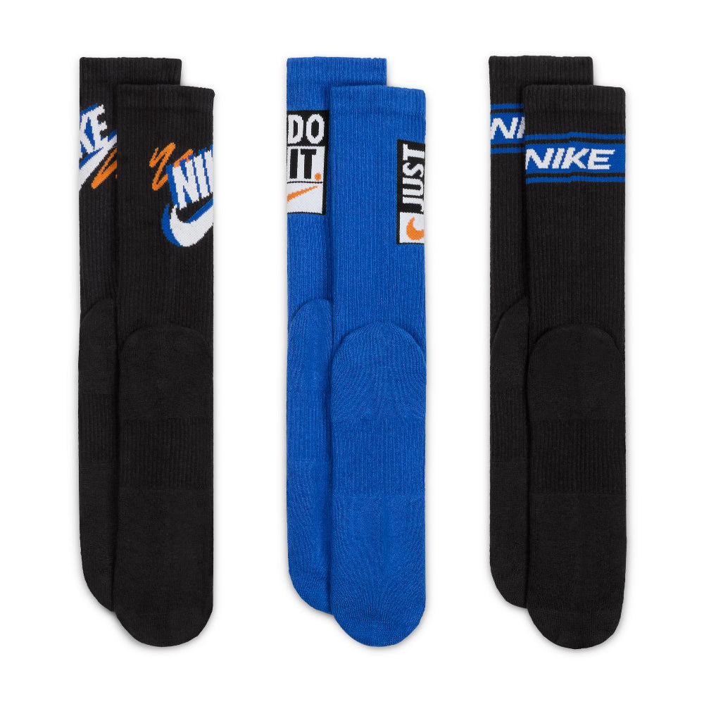 NIKE Everyday Plus Crew Socks (3 Pairs) Multi HJ9339-902