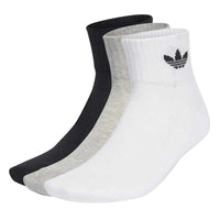 ADIDAS Mid Crew Socks 3 Pairs White IJ5612
