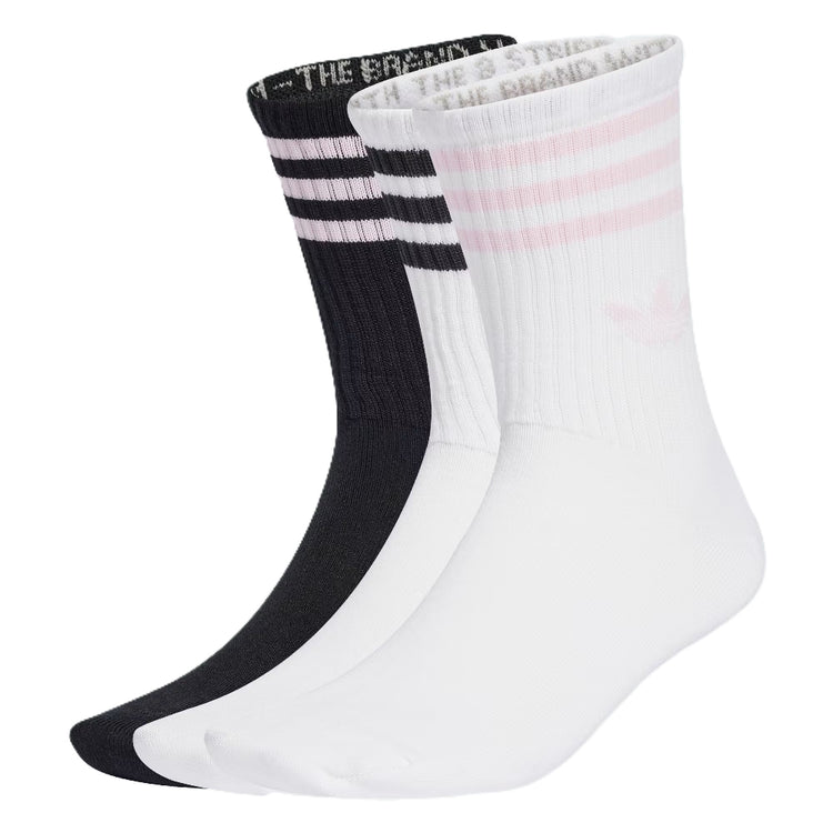ADIDAS Lot de 3 paires de chaussettes mi-mollet à 3 bandes JV7405
