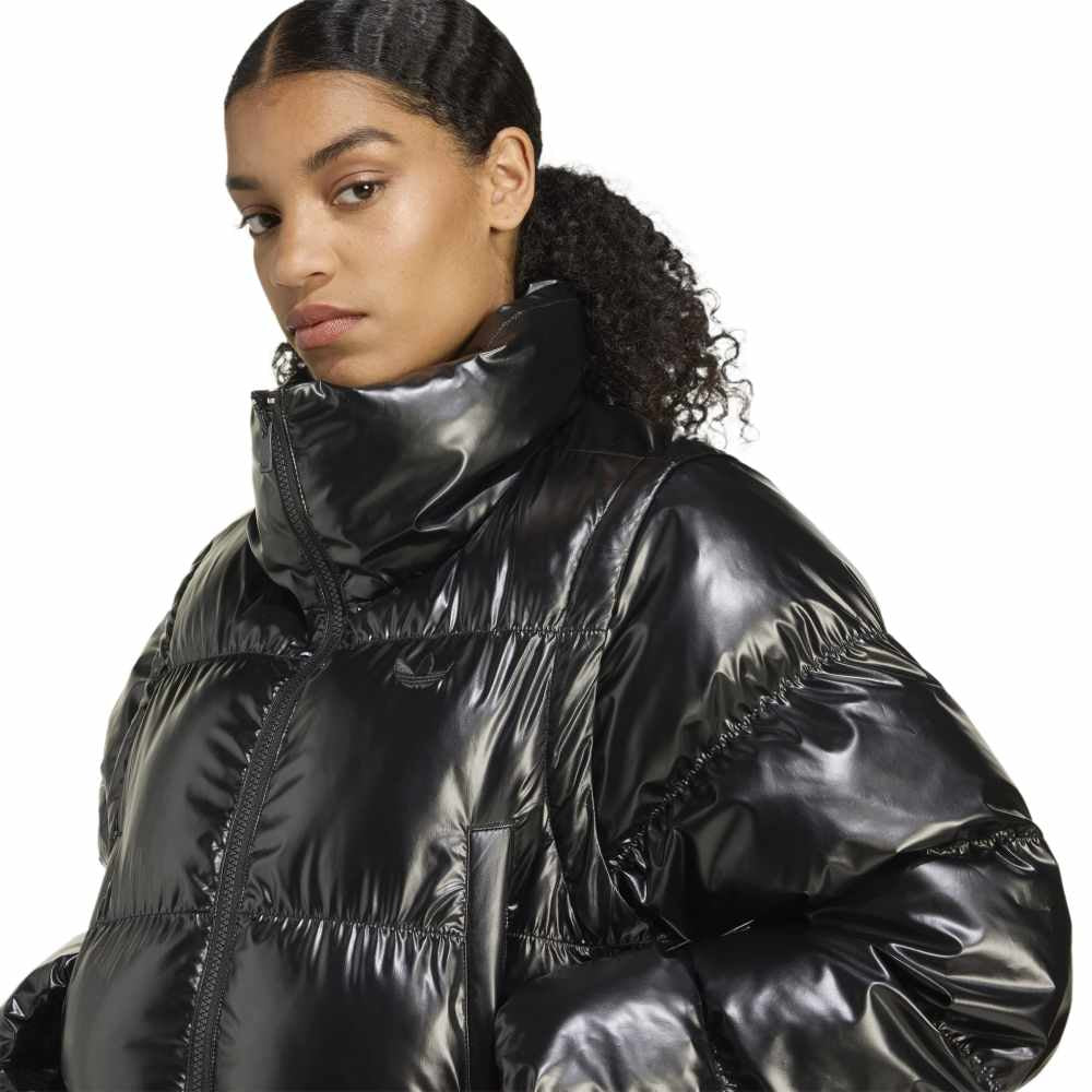 ADIDAS Essentials Glossy 2-In-1 Cropped Puffer Black JX2988