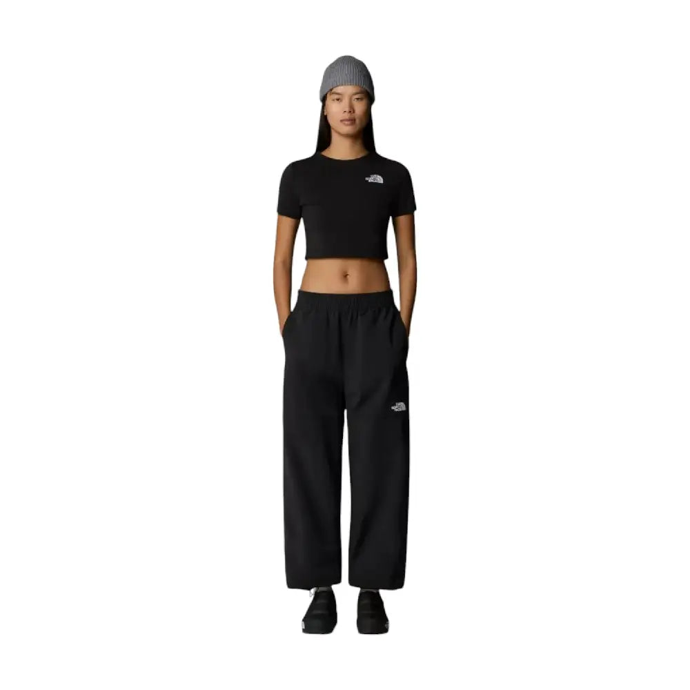 NORTH FACE S/S Essential Cropped Slim T-Shirt Black NF0A55AOJK31