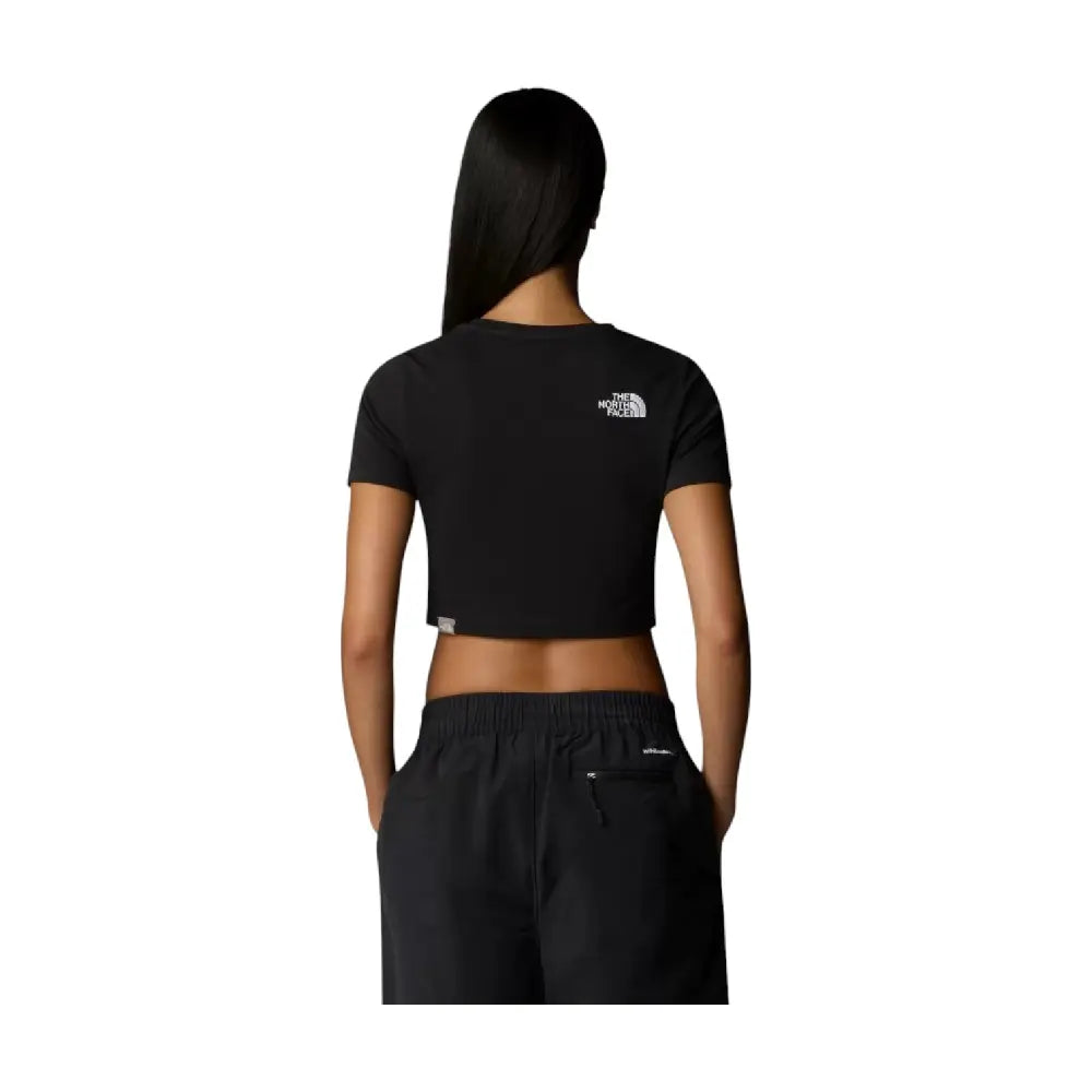 NORTH FACE S/S Essential Cropped Slim T-Shirt Black NF0A55AOJK31