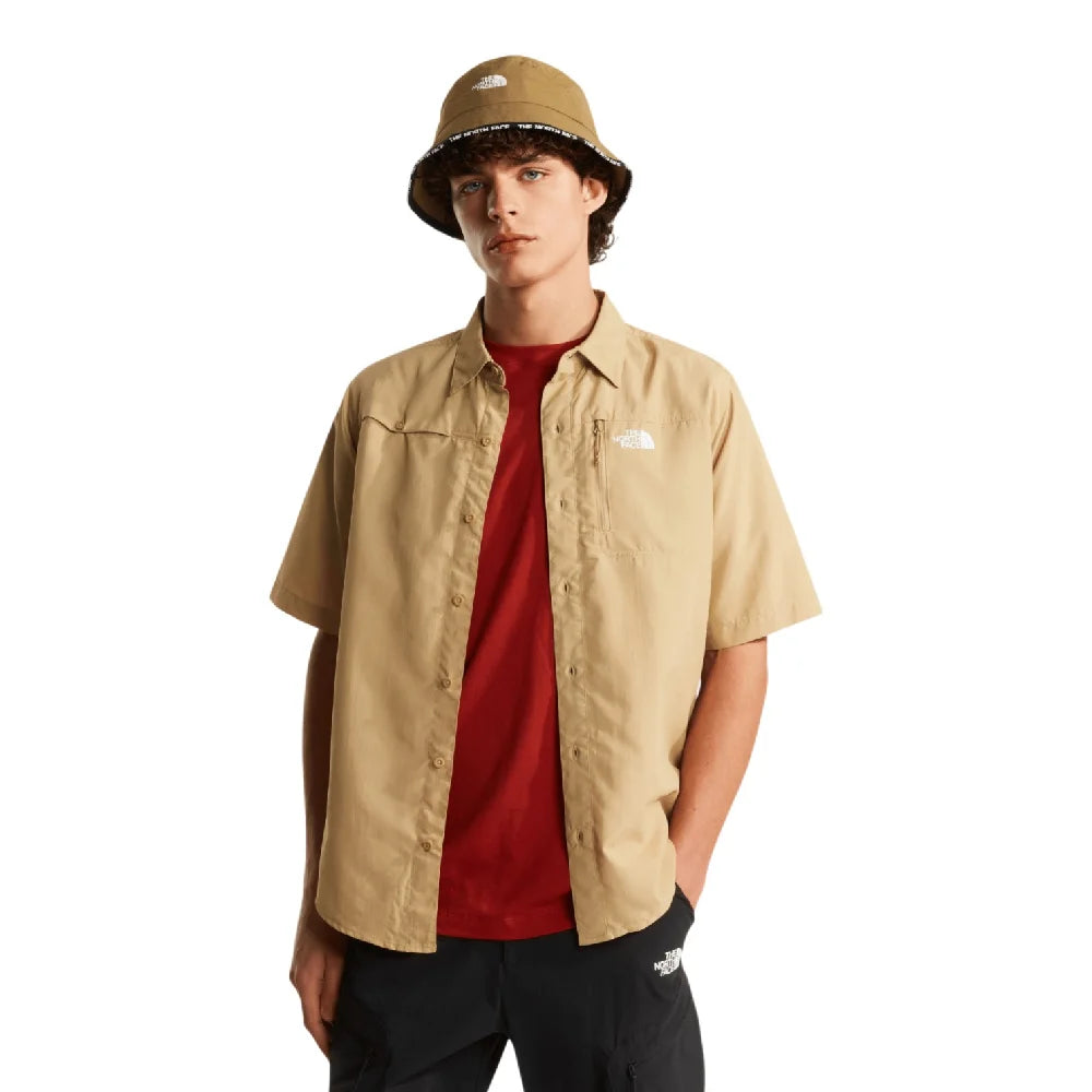NORTH FACE Sequoia Short Sleeve Shirt Khaki Stone NF0A8FU6LK51