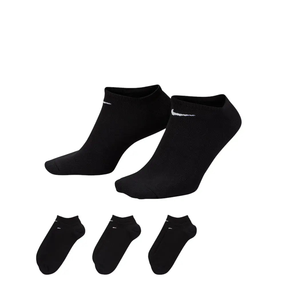 NIKE Lightweight No Show Socks 3 Pairs Black SX2554-001